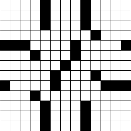 13x13 Crossword Puzzle Grid