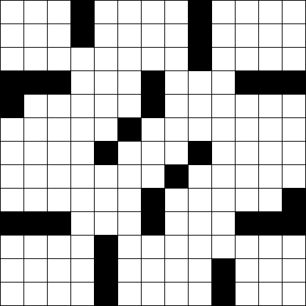 13x13 Crossword Puzzle Grid
