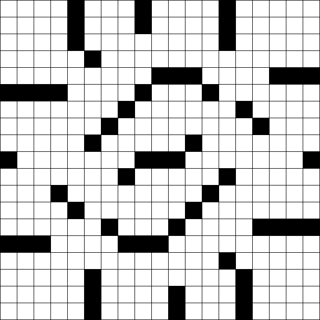 19x19 Crossword Puzzle Grid