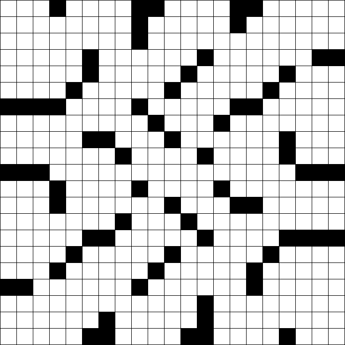 Crossword Grids Sample 21x21 Grid