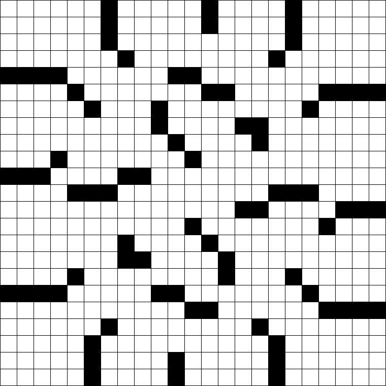 23x23 Crossword Puzzle Grid