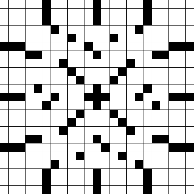 23x23 Crossword Puzzle Grid