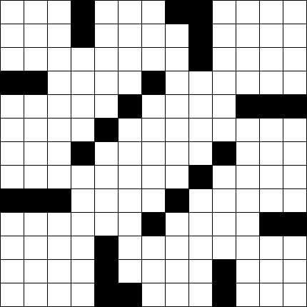 Crossword Grids - Sample 13x13 Grid
